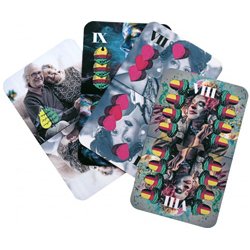 Sedmové hracie karty s potlačou