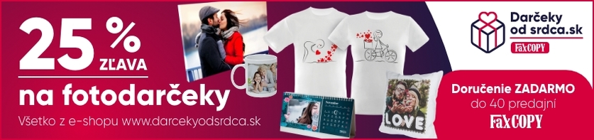 25 % zľava na FOTODARČEKY pre držiteľov FRESH vernostnej karty