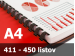 Väzba hrebeňová plastová A4 51mm - spracovanie Väzba hrebeňová plastová A4 51mm - spracovanie
