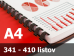 Väzba hrebeňová plastová A4 45mm - spracovanie Väzba hrebeňová plastová A4 45mm - spracovanie
