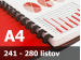 Väzba hrebeňová plastová A4 32mm - spracovanie Väzba hrebeňová plastová A4 32mm - spracovanie