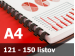 Väzba hrebeňová plastová A4 19mm - spracovanie Väzba hrebeňová plastová A4 19mm - spracovanie