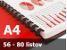 Väzba hrebeňová plastová A4 12mm - spracovanie Väzba hrebeňová plastová A4 12mm - spracovanie