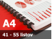 Väzba hrebeňová plastová A4 10mm - spracovanie Väzba hrebeňová plastová A4 10mm - spracovanie
