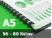 Väzba hrebeňová plastová A5 12mm - spracovanie Väzba hrebeňová plastová A5 12mm - spracovanie