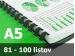 Väzba hrebeňová plastová A5 14mm - spracovanie Väzba hrebeňová plastová A5 14mm - spracovanie