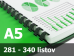 Väzba hrebeňová plastová A5 38mm - spracovanie Väzba hrebeňová plastová A5 38mm - spracovanie