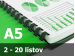 Väzba hrebeňová plastová A5 6mm - spracovanie Väzba hrebeňová plastová A5 6mm - spracovanie