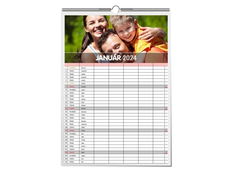 Kalendár s vlastnými fotografiami