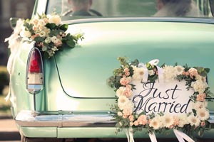 Auto s špz Just Married