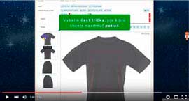 Snímka obrazovky z videonávodu na vytváranie trička s vlastnou potlačou